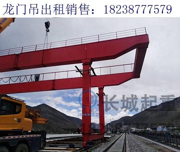 甘肅白銀堆場(chǎng)裝卸用的龍門吊型號(hào)尺寸的選擇