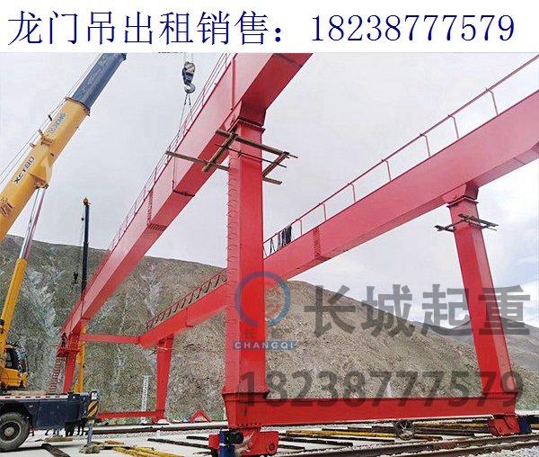 湖南湘西高腿龍門吊廠家 支腿和主梁的連接方式