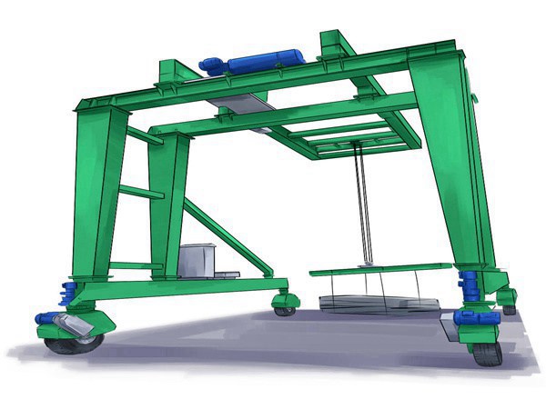 云南麗江龍門(mén)吊廠家 8t門(mén)式起重機(jī)整體穩(wěn)定性好