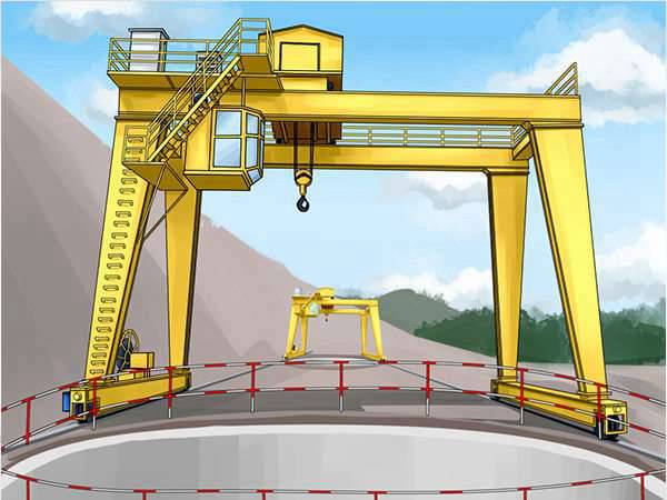 新疆昌吉龍門(mén)吊廠家 160T門(mén)式起重機(jī)主梁形式